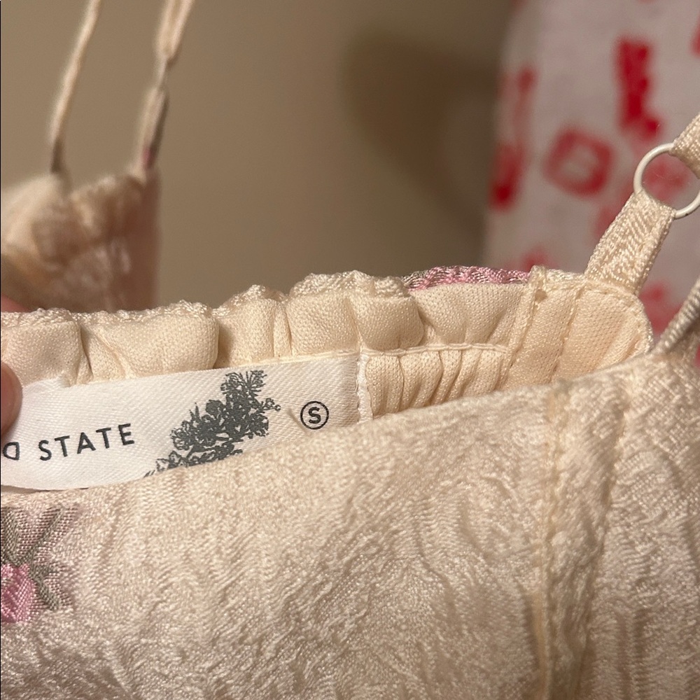 Floral Smocked Cream Dress - Picture 5 of 5